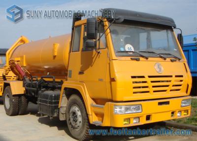 China Shacman 4 X 2 Sewage Vacuum Truck , 10M3 10000L Gully / Cesspit Emptier for sale