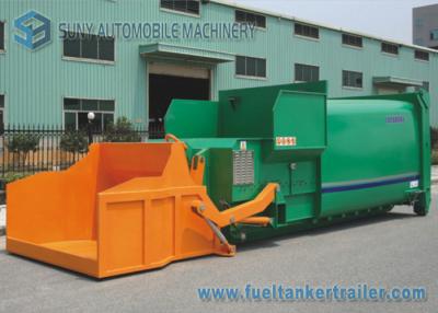China 12m3 Tipping Bucket Mobile Refuse Compactor Station With 6x4 Hook Lift Garbage Truck for sale