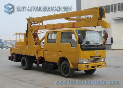 China Professional DFAC 18m High Operation Boom Truck Rentals Yellow And White for sale