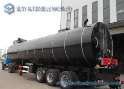 China 3 Axle Flue Heating Asphalt Tanker Trailer 52000 Liters Bitumen Tanker for sale