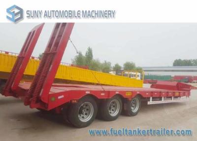 China Load Capacity 45 T 50 T 3 Axles semi truck trailer Lowbed Hydraulic Legs for sale