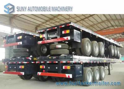 China 3 Axles 40 Feet Container Flatbed Semi Trailer , Load 50 Ton for sale