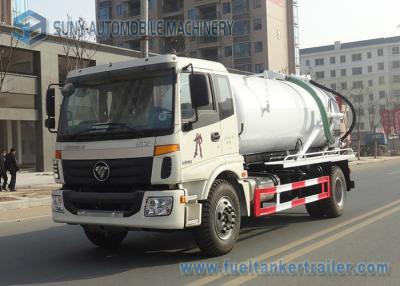 China FOTON Auman 4x2 Vacuum Tank Truck / Vehicle Mounted Water Tanks Capacity 10m3 for sale