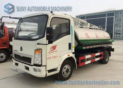 China 6000L Sinotruk Howo Light Series Sanitation Truck , 4x2 Vacuum Sewage Suction Truck for sale