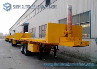 China 30 T Doubel Axles 20 feet Trailer , Flat Bed Dump container semi trailer for sale