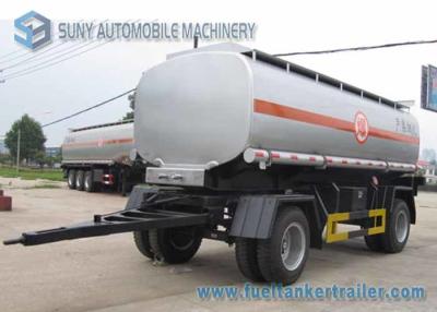 China 15000 L 2 Axles Oil Tank Trailer , Full stainless steel tanker trailers For Water / Chemical / LPG for sale