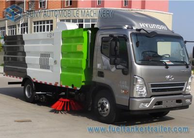 China HYUNDAI 8000L 4x2 Road Sweeper Truck brush suction road sweeper truck for Philippines for sale