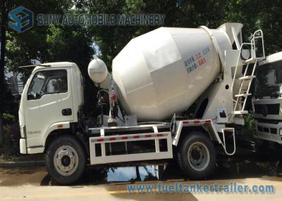 China 4 x 2 mini metro cúbico del control manual 3 del camión de la bomba del mezclador concreto para Powertrain potente en venta