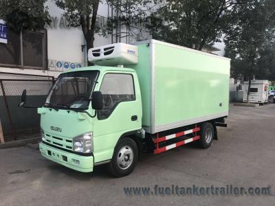 China ISUZU 15ft 1-4 Ton 6 Wiel Gekoelde Leveringsvrachtwagen voor Vlees en Vissen Te koop
