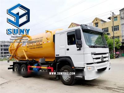 Chine Camion de réservoir d'aspiration d'eaux d'égout de vide de Sinotruk HOWO 15000L 6x4 15 m3 suçant le camion-citerne aspirateur avec la pompe à vide de Jurop à vendre