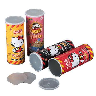 China Custom Paper Tube Food Packaging Aluminum Foil Inline Potato-chip Snacks Container for sale