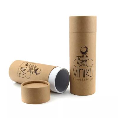 China Custom Wine Cardboard Tube Packaging Round Kraft Paper Food Tube for sale