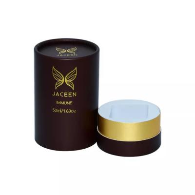 China Rigid Cardboard Gold Stamping Perfume Paper Tube Box Custom Paper Packaging for Perfume for sale