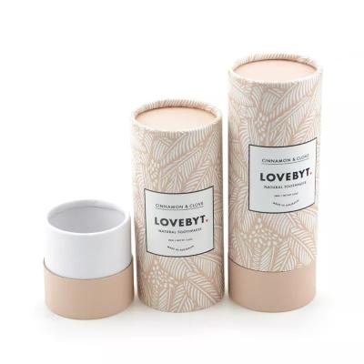 China Toothpaste Cylinder Tube Packaging Printing Round Packaging Boxes for Cosmetic Personal Care for sale