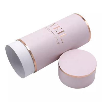 China Custom Printed Logo Round Cylinder Container Eco Friendly For Apparel Veil for sale