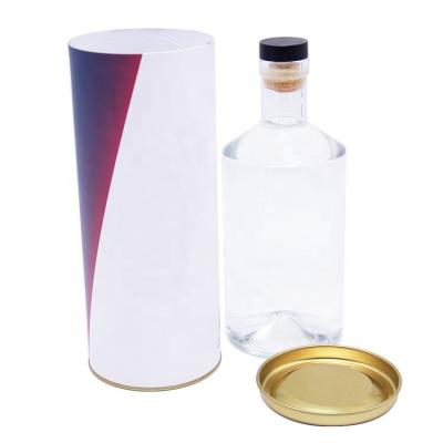 China Metal Lid Gift Box For Champagne Bottle Biodegradable CMYK Printing for sale