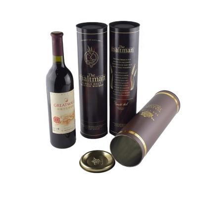 China Environmentally Sound Cardboard Wine Tube Decomposable Cylinder Round for sale