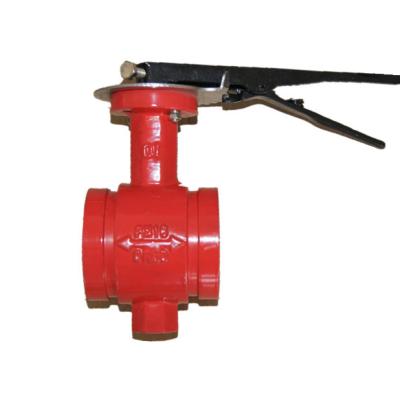 China Grooved End Water Butterfly Valve Ductile Iron Motorized For Medium Chemical for sale