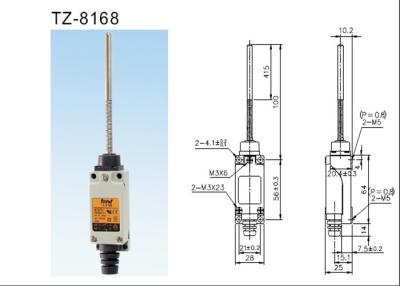 China TZ-8168 tendem o tipo de aço projeto Dustproof da fita da mola do interruptor de limite à venda