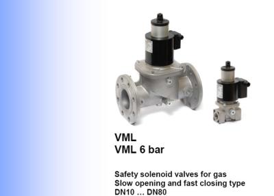 China Elektrogas Brand VML Model Safety Solenoid Valve DN10 To DN80 Size for sale