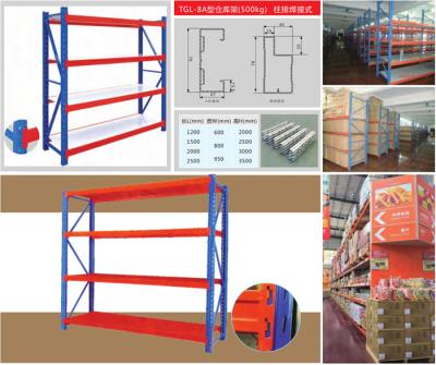 China Easy assembly Warehouse Shelf Racks For Pallet Storage 1200×450×1800mm size for sale