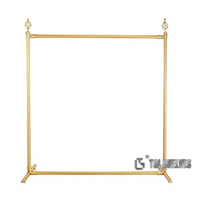 China Modern Design Clothes Store Rack Gold Color 120×40×145cm Size for sale