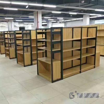 China Lozier Wooden Gondola Shelving For Sale Morden Style Combinated Freely for sale