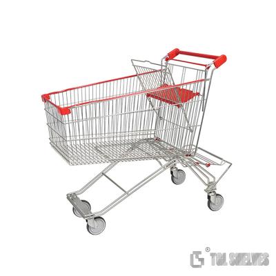 China 125L TGL Grocery Shopping Carts , ODM Supermarket Shopping Trolley Steel Material for sale