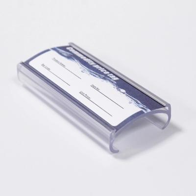 China Plastic Supermarket Data Strip , Perforted Shelf Price Label Holder PVC Material for sale