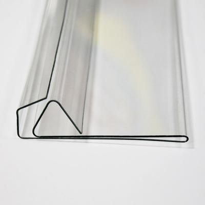 China Transparent Price Data Strip , Price Label Holder PVC Material 8mm-12mm Size for sale