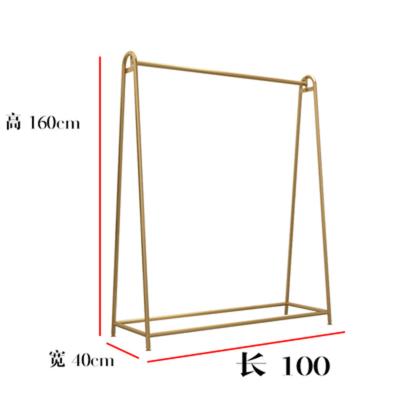 China Metal Garment Clothes Store Rack Gold Color CE Certificate TGL ODM for sale