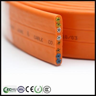 China Flexible Flat Elevator Cable, ECHU Flat Traveling Cable for sale