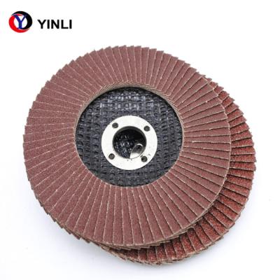 China 120 grit 150x22mm Aluminum Flap Disc T27 For Metal polishing for sale