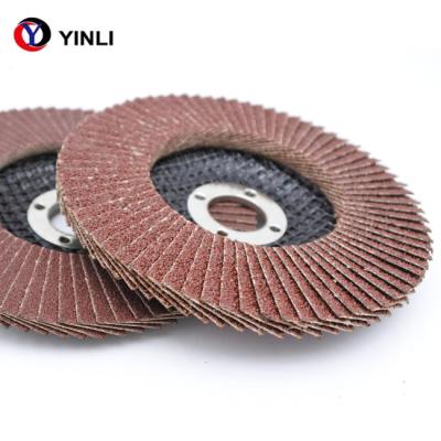 China 4,5 forro de la fibra de vidrio de la pulgada 115M M 80 Grit Aluminum Oxide Flap Disc en venta