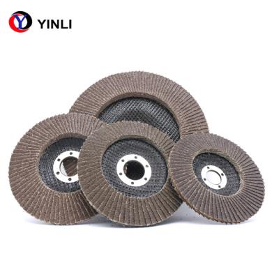 China Calcined Aluminum 115mm Flap Disc , 40 Grit Flap Wheel For Stainless Steel Polishing for sale