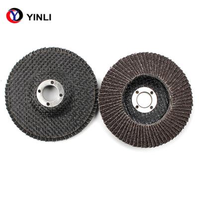China 115mm Aluminum Flap Disc Abrasive Tools Brown Sand For Wood for sale