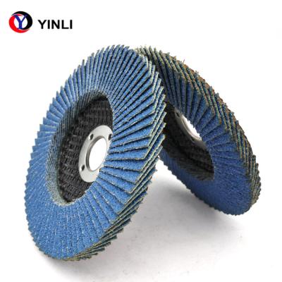 China T27 115mm Zirconia Flap Disc 120 Grits For Stainless Steel for sale