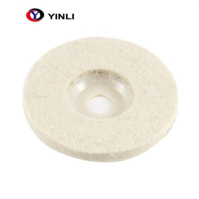 China 12mm Thickness Abrasive Wool Felt Wheel For Metal Non-Metal for sale