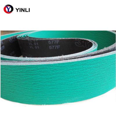 China Sandpaper rolls 2 X 72 Inch Metal Grinding Zirconia Sanding Belts Polyester Backing Abrasive Cloth Sanding Belts for sale