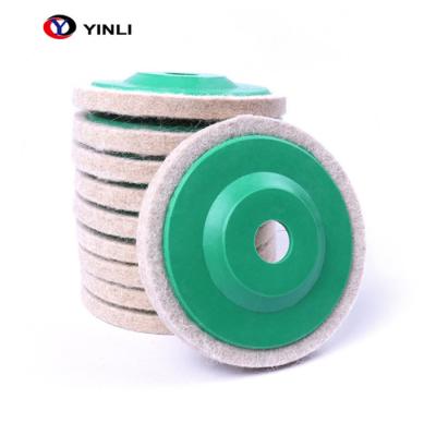 China 4 Inch 100*16*10mm Wool Felt Wheel , Wool Felt Disc For Mirror Polishing for sale