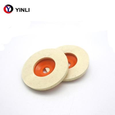 China Natural Wool Hard Density Felt Polishing Wheel 80mm For Grinder for sale