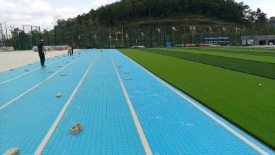 中国 8mm 15mm 30mm Artificial Grass Drainage Underlay For Turf Shock Pad FIFA Standard 販売のため
