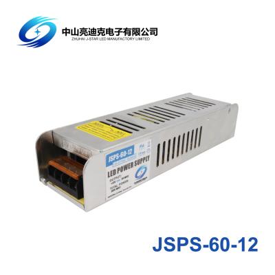 China Advertising Signs 60w LED Switching Power Supply 12v 5A Auto Recovery for sale