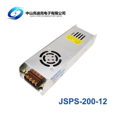 China ROHS Metal Case 12V 16.6A LED Switching Power Supply IP20 200W for sale