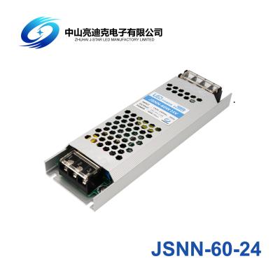 China Motorista Fanless do diodo emissor de luz da fonte de alimentação 24V do modo do interruptor da compatibilidade eletrónica 2.5A 60W à venda