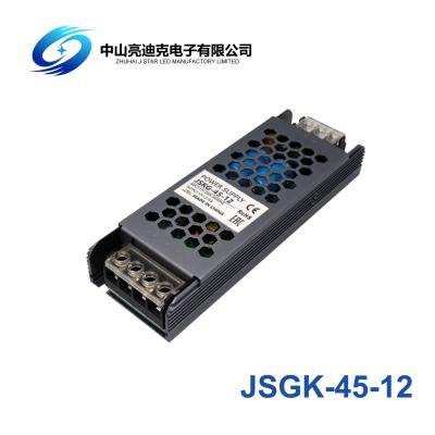 China C.C. de comutação ultra fina da fonte de alimentação 12V do diodo emissor de luz de 45W 2A impermeável à venda