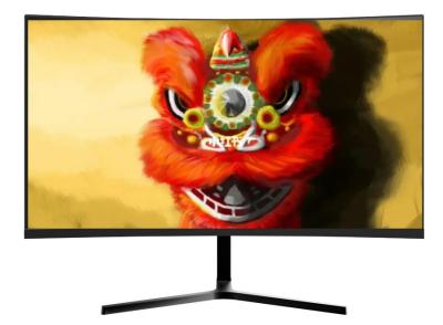 Cina 24inch Flicker-Free Curved Screen Computer Monitor with High Contrast Ratio and Brightness in vendita