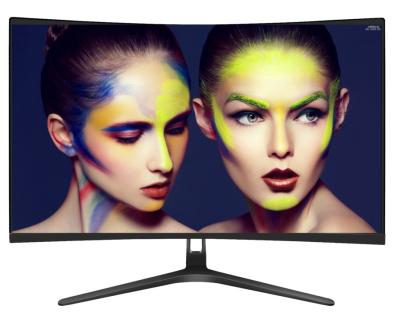 Cina 27 Inch Curved Gaming Monitor With 350 Cd/m2 Brightness VA Panel built-in Speakers in vendita