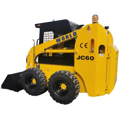 China 4WD Kubota Skid Loader Yellow Color With Multi Function Attachment for sale