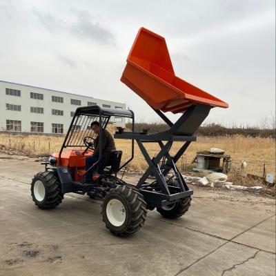 China 4 Wheel Drive Agriculture Palm Oil Plantation Dumper Tractor 14HP for sale